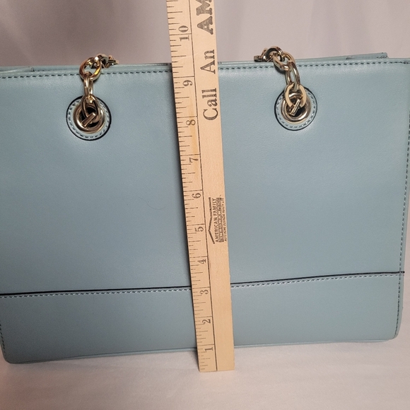 Anne Klein Coast Is Clear Ice Baby Blue Shoulder Bag Gold Hardware - Picture 8 of 15